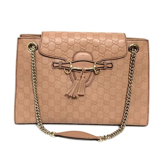 Gucci Large Emily Beige Leather Horsebit Chain Shoulder Bag - Picture 3 of 14